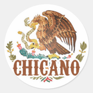 Sticker Rond Armoiries du Mexique Chicano