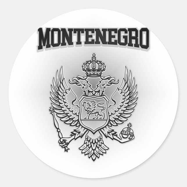 Sticker Rond Armoiries du Monténégro (Devant)