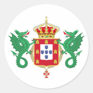 Sticker Rond Armoiries du Royaume du Portugal 1640-1910