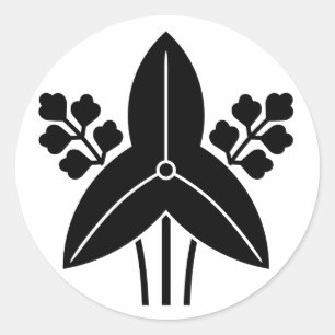 Sticker Rond [Armoiries familiales] Flèche à trois feuilles