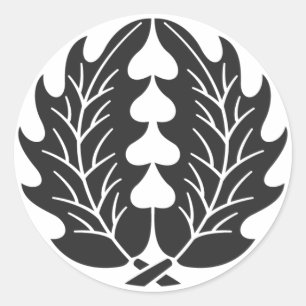 Sticker Rond [Armoiries familiales] Plantes