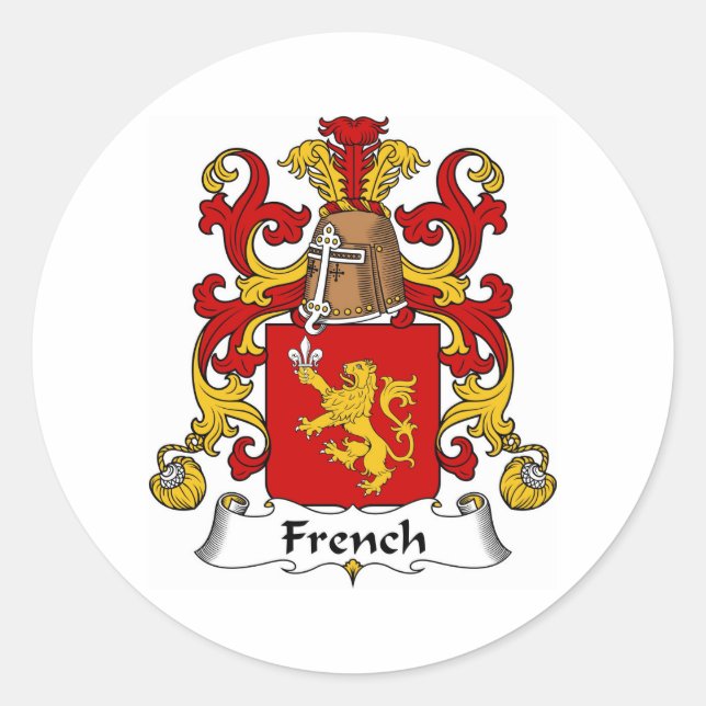 Sticker Rond Armoiries françaises/crête de famille (Devant)