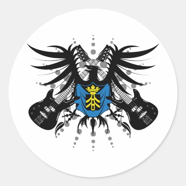 Sticker Rond Armoiries rocheuses (Devant)
