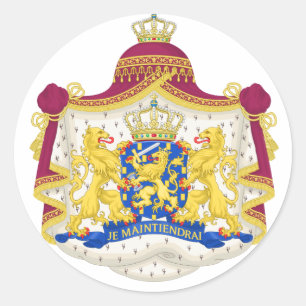 Sticker Rond Armoiries royales du Pays-Bas