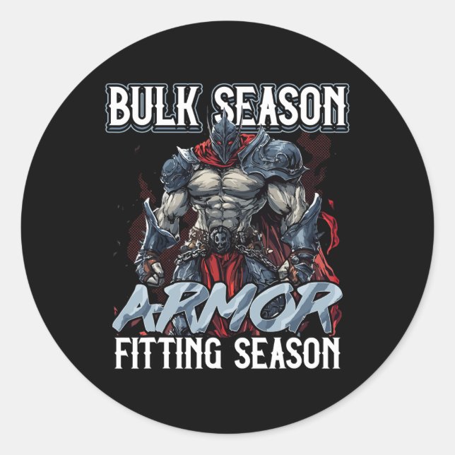 Sticker Rond Armure de saison de prise de masse Saison de salle (Devant)