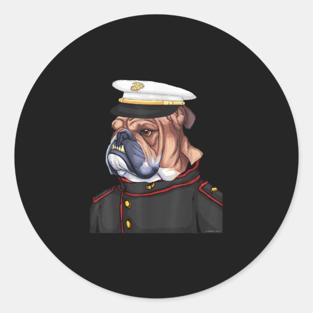 Sticker Rond Army Bulldog (Devant)