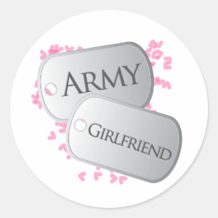 Sticker Rond Army Girami Chien Tags