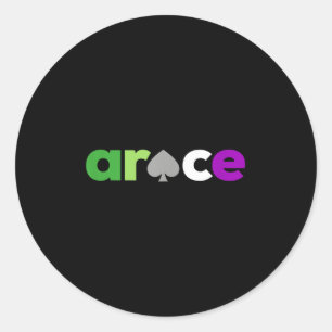 Sticker Rond Aro Ace Pride Spade, Lgbt Aroace, Lgbtq Aromantic