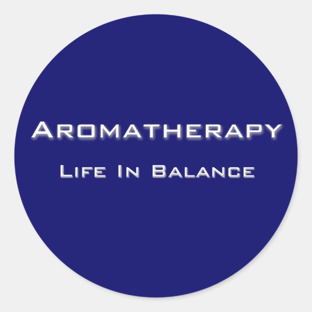 Sticker Rond Aromathérapie - Texte blanc (Devant)