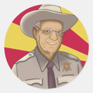 Sticker Rond Arpaio : Bienvenue en Arizona