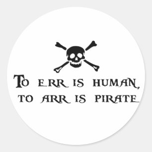 Sticker Rond Arr est un pirate