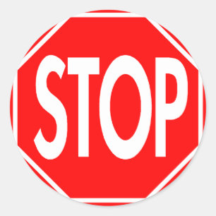 Sticker Rond Arrêt