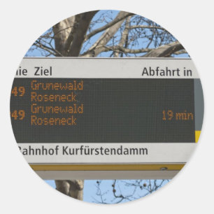 Sticker Rond Arrêt de bus Connexion Berlin
