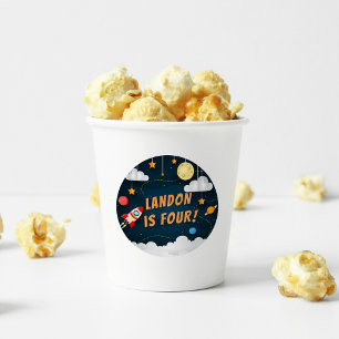 Sticker Rond Arrêt de l'explosion   Anniversaire de enfant pers