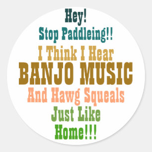 Sticker Rond Arrête De Paddler ! !, Je Pense Que J'Ai Entendu,