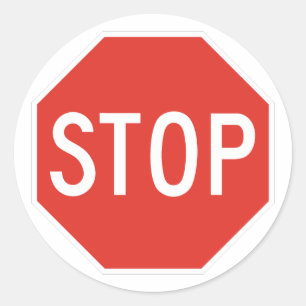Sticker Rond Arrêter