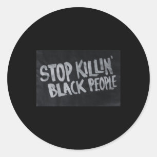 Sticker Rond Arrêter de tuer les Noirs (déclaration de protesta