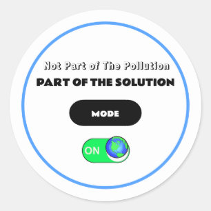 Sticker Rond Arrêter la pollution