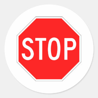 Sticker Rond Arrêter la signature personnalisable