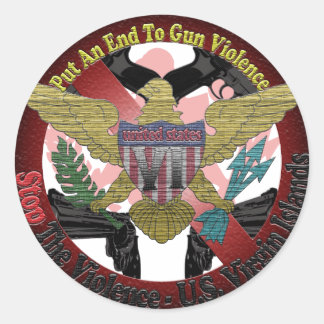 Sticker Rond Arrêter la violence