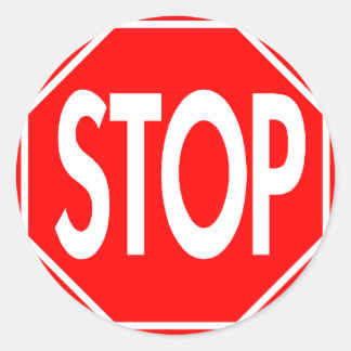 Sticker Rond Arrêter le signe