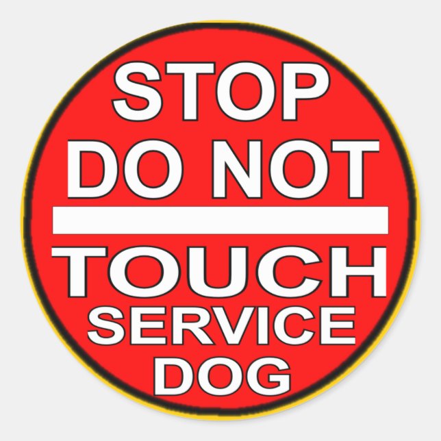 Sticker Rond Arrêter - Ne touchez pas (Devant)