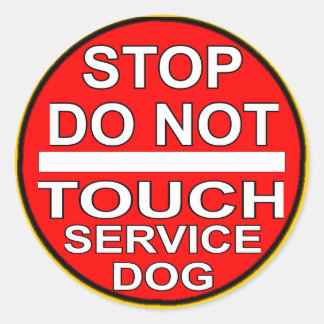 Sticker Rond Arrêter - Ne touchez pas