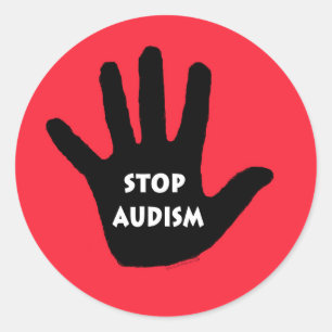 Sticker Rond Arrêtez Audism