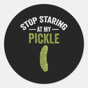 Sticker Rond Arrêtez De Piquer Mon Costume De Pickle Halloween