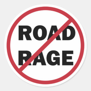 Sticker Rond Arrêtez la rage de route