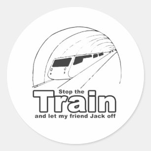 Sticker Rond arrêtez le train