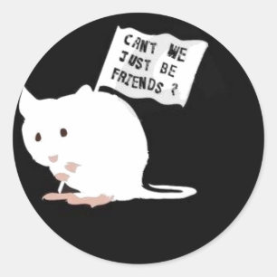Sticker Rond Arrêtez les tests sur les animaux !