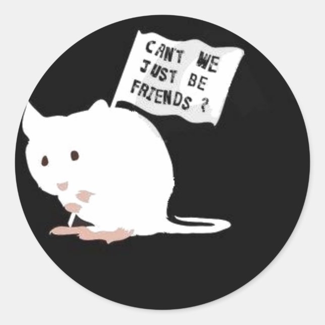Sticker Rond Arrêtez les tests sur les animaux ! (Devant)