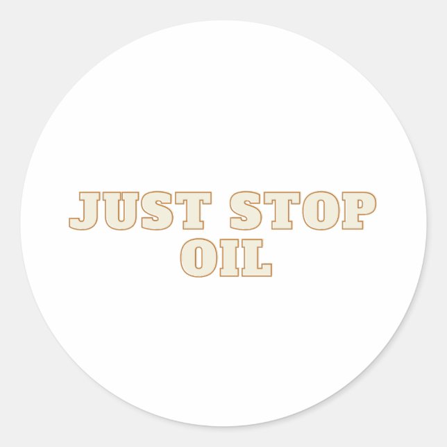 Sticker Rond Arrêtez l'huile (Devant)