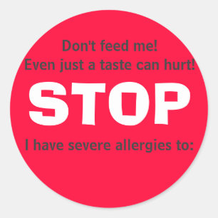 Sticker Rond ARRÊTEZ-, ne m'alimentez pas !