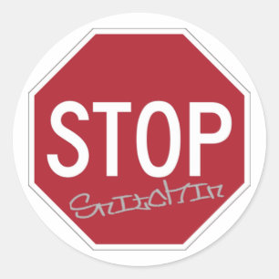 Sticker Rond Arrêtez Snitchin