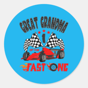 Sticker Rond Arrière-grand-mère de la course automobile de The 