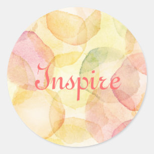 Sticker Rond Arrière - plan abstrait conçu avec l'aquarelle