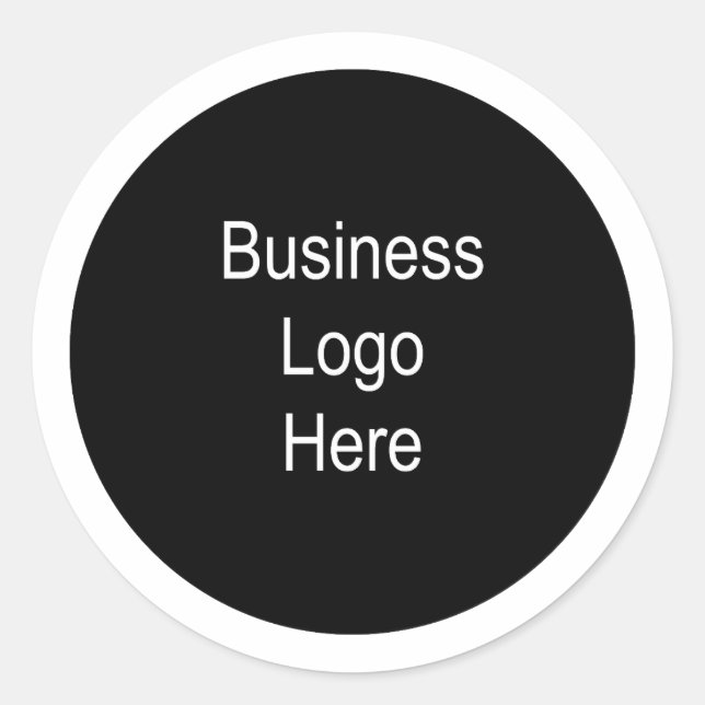 Sticker Rond Arrière - plan blanc du logo de l'entreprise (Devant)