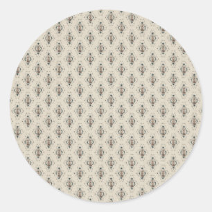 Sticker Rond Arrière - plan crème de motif