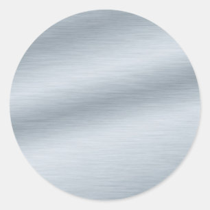 Sticker Rond Arrière - plan d'apparence argenté brossé