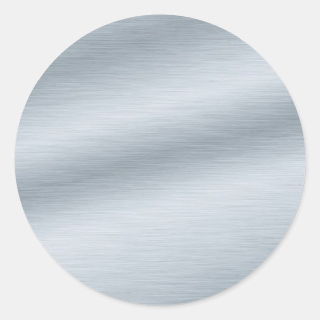 Sticker Rond Arrière - plan d'apparence argenté brossé (Devant)