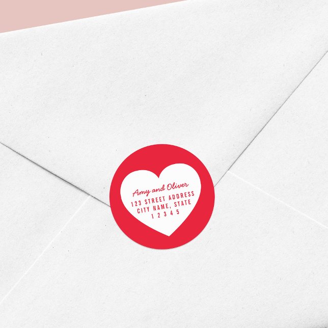 Sticker Rond Arrière - plan de couleur modifiable du coeur Adre (Créateur téléchargé)