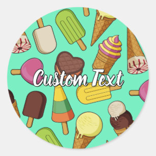 Sticker Rond Arrière - plan de glace