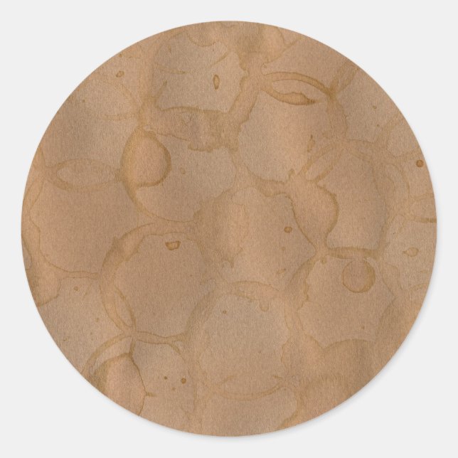 Sticker Rond arrière - plan de taches de café (Devant)