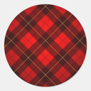 Sticker Rond Arrière - plan de tartan de Wallace