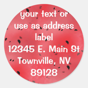 Sticker Rond Arrière - plan de texture de pastèque