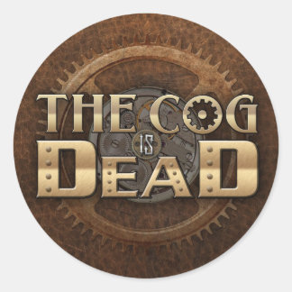 Sticker Rond Arrière - plan en cuir du logo