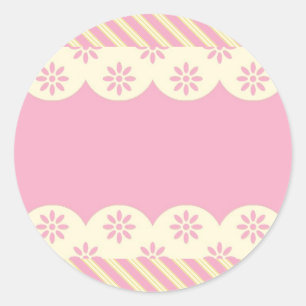 Sticker rond Arrière - plan Eyelet rose