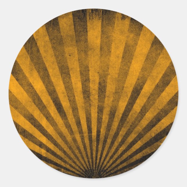 Sticker Rond Arrière - plan motif rétro (Devant)